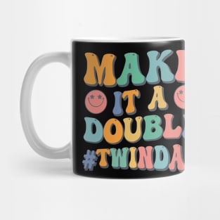 Make It A Double Twin Dad Expecting Twins Baby Announcement Mug